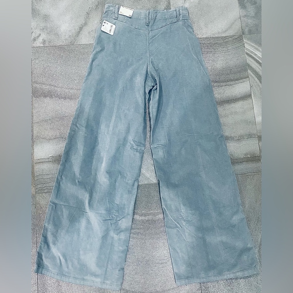 Free People Grey Wide Leg Light Corduroy pants Size 28 NWT - Picture 4 of 4